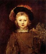 REMBRANDT Harmenszoon van Rijn Young Boy in Fancy Dress USA oil painting artist